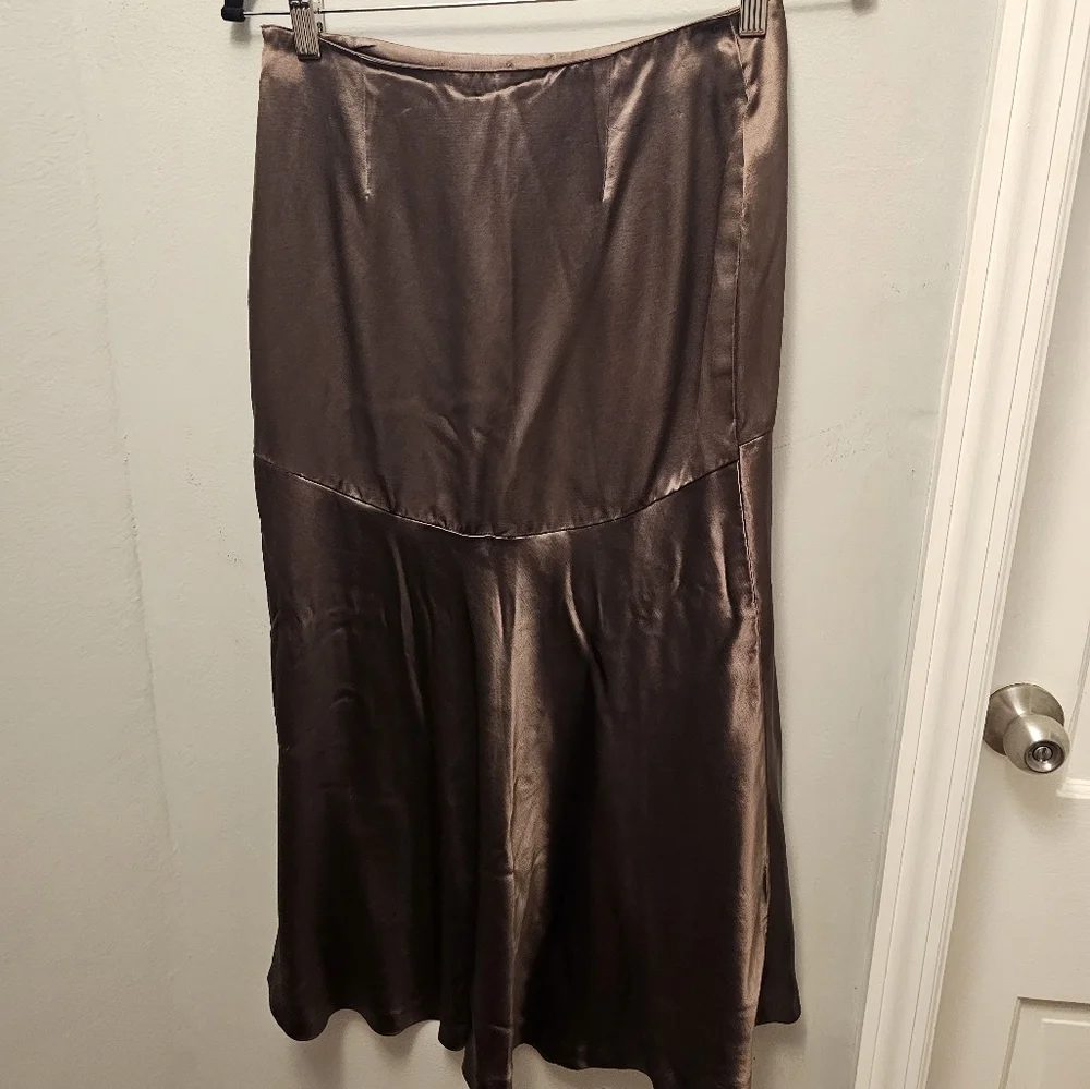 Hennes Collection Silk Vintage Midi Skirt.